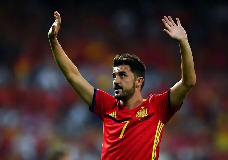 David Villa trong màu áo Valencia – nơi anh vươn mình trở thành một trong những tiền đạo xuất sắc nhất La Liga