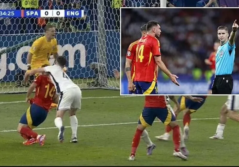 pha phạm lỗi gây tranh cãi chung kết Euro 2024
